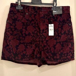 Express NWT velvet shorts - never worn